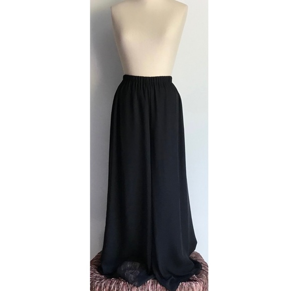 Vintage Evening Glam Wear, Palazzo Pants & Fitted Jacket Top, Black, Sz Medium - Picture 6 of 8